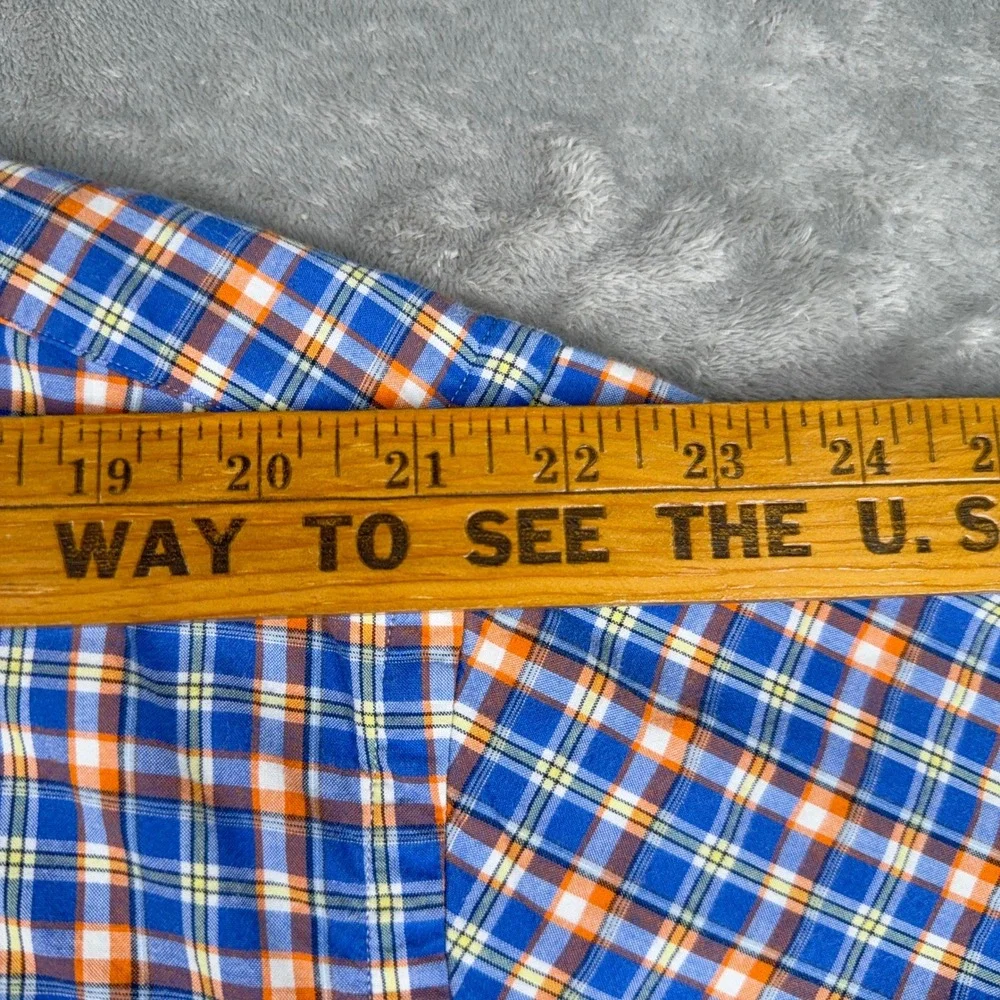 Vtg Ralph Lauren Classic Fit Plaid Check Double Faced Cotton Shirt Mens 2XB Pony - Picture 9 of 14